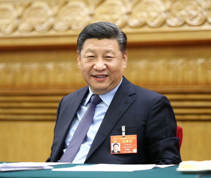 2019年3月10日，习近平总书记参加十三届全国人大二次会议福建代表团的审议。